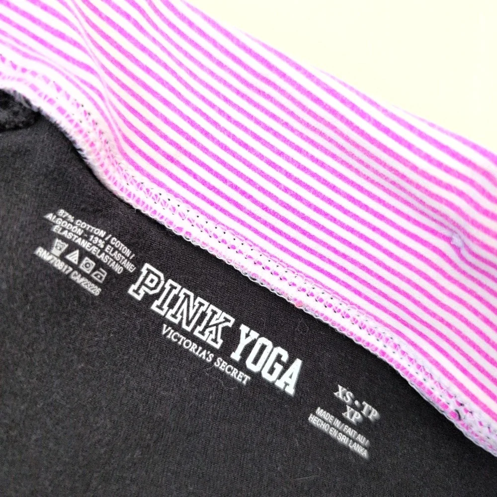 Y2K Victoria's Secret PINK Yoga Shorts Black Pink Foldover Waist XS 2000s VSCO